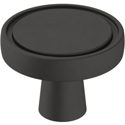 1-3/8 Inch Diameter Destine Round Cabinet Knob, Matte Black