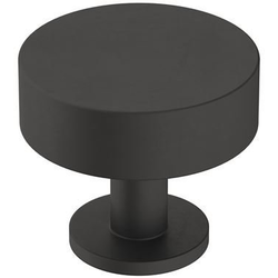 1-1/4 Inch Diameter Radius Round Cabinet Knob, Matte Black