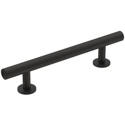 3-3/4 Inch Center to Center Radius Cabinet Pull, Matte Black