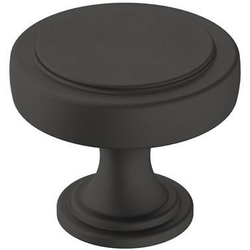1-1/2 Inch Diameter Exceed Round Cabinet Knob, Matte Black