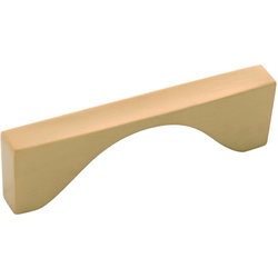 Channel Pull 3 inch Center to Center Brushed Golden Brass