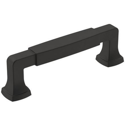 3-3/4 Inch Center to Center Stature Cabinet Pull, Matte Black