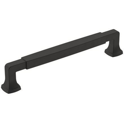 6-5/16 Inch Center to Center Stature Cabinet Pull, Matte Black