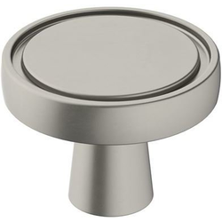 1-3/8 Inch Diameter Destine Round Cabinet Knob, Satin/Brushed Nickel