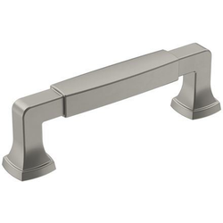 3-3/4 Inch Center to Center Stature Cabinet Pull, Satin/Brushed Nickel