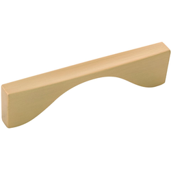 Channel Pull 3-3/4 inch Center to Center Brushed Golden Brass