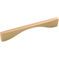 Channel Pull 6-5/16 inch Center to Center Brushed Golden Brass