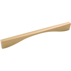 Channel Pull 8-13/16 inch Center to Center Brushed Golden Brass