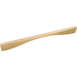 Channel Pull 12 inch Center to Center Brushed Golden Brass