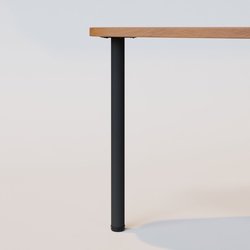 1-31/32 Inch Diameter x 28 Inch Table Height Rockwell Round Table Leg, Single, Black Matte