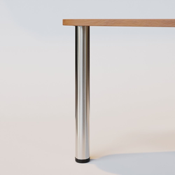3 Inch Diameter x 40-3/4 Inch Bar Height Rockwell Round Table Leg, Set of 4, Brushed Steel