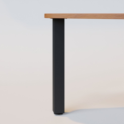 3 Inch Diameter x 34-1/4 Inch Counter Height Rockwell Square Table Leg, Set of 4, Black Matte
