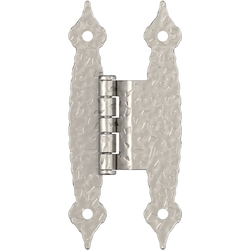 3/8 Inch Offset Free Swinging Face Mount H-type Hinge, Satin Nickel, Pair