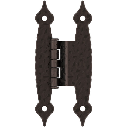 3/8 Inch Offset Free Swinging Face Mount H-type Hinge, Oil Rubbed Bronze, Pair
