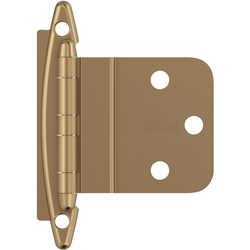 15% OFF 3/8 Inch Inset Free Swinging Face Mount Hinge, Champagne Bronze, Pair