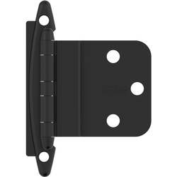 23% OFF 3/8 Inch Inset Free Swinging Face Mount Hinge, Matte Black, Pair