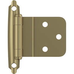 24% OFF 3/8 Inch Inset Self Closing Face Mount Hinge, Golden Champagne, Pair