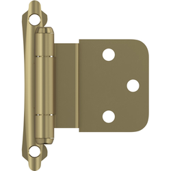 23% OFF 3/8 Inch Inset Self Closing Face Mount Hinge, Golden Champagne, Pair