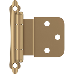 23% OFF 3/8 Inch Inset Self Closing Face Mount Hinge, Champagne Bronze, Pair