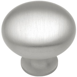 Solid Brass Knob 1-1/4 inch Diameter Satin Nickel