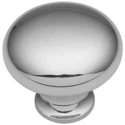 Solid Brass Knob 1-1/4 inch Diameter Polished Chrome