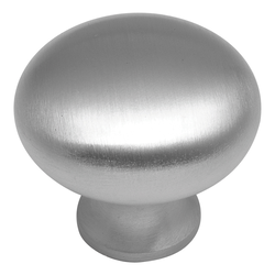 Solid Brass Knob 1-1/4 inch Diameter Satin Chrome