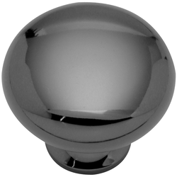 Solid Brass Knob 1-1/4 inch Diameter Black Nickel