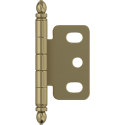 3/4 Inch Door Thickness Full Inset Free Swinging Partial Wrap Ball Tip Hinge, Golden Champagne