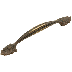 Acanthus Pull 6-5/16 inch Center to Center Authentic Brass