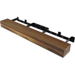  Floating Mantle/Shelf with Concealed Wall Mount Bracket, 48 Inch Width x 8 Inch Depth x 8 Inch Height, Rustic Teak