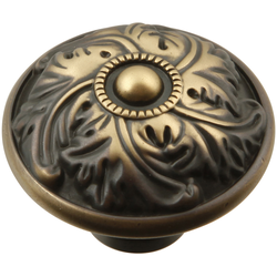 Acanthus Knob 1-1/4 inch Diameter Authentic Brass