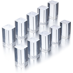 2" (51 mm) Clear Acrylic Standoffs, 10 Pack, Clear