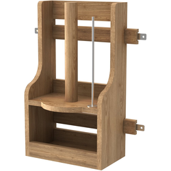 13-1/2 Inch Width Wood Door Mount Sink Cabinet Organizer with Paper Towel Holder, Min. Cabinet Opening Width: 14-3/8 Inch, Natural Maple