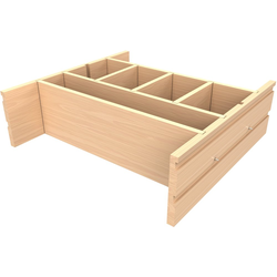 18-3/4 Inch Width x 6 Inch Height Drop-In Deep Drawer Divider System, Light Brown