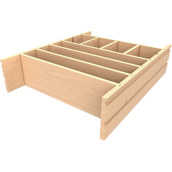 24-3/4 Inch Width x 6 Inch Height Drop-In Deep Drawer Divider System, Light Brown