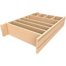 30-3/4 Inch Width x 6 Inch Height Drop-In Deep Drawer Divider System, Light Brown