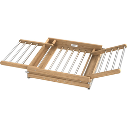 21 Inch Width Wood Drying Rack with BLUM Soft-Close Slides, Min. Cabinet Opening Width: 21 Inch, Light Brown