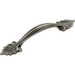 Acanthus Pull 3-3/4 inch Center to Center Antique Nickel