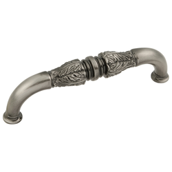Acanthus Pull 5-1/16 inch Center to Center Antique Nickel