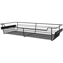 30 Inch Width x 5-3/8 Inch Height Closet Baskets, Min. Cabinet Opening Width: 30 Inch, Matte Black