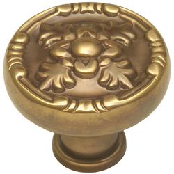 Richelieu Knob 1-1/4 inch Diameter Sherwood Antique Brass