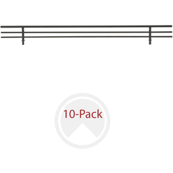 17 Inch Width Sidelines Closet Shoe Rail, 10 Pack, Min. Cabinet Opening Width: 17-1/4 Inch, Matte Black