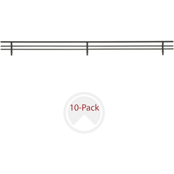 23 Inch Width Sidelines Closet Shoe Rail, 10 Pack, Min. Cabinet Opening Width: 23-1/4 Inch, Matte Black