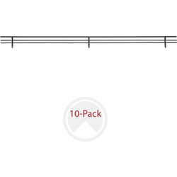 29 Inch Width Sidelines Closet Shoe Rail, 10 Pack, Min. Cabinet Opening Width: 29-1/4 Inch, Matte Black