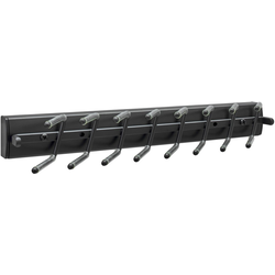 13-11/16 Inch Depth Premier Pullout Swivel Tie Rack, Min. Cabinet Opening Width: 2-9/16 Inch, Matte Black