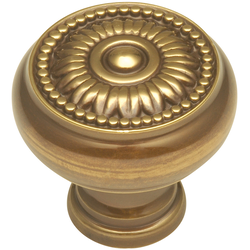 Savannah Knob 1-1/4 inch Diameter Sherwood Antique Brass