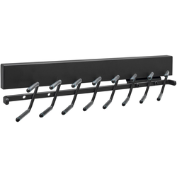 13-3/4 Inch Depth Sidelines Sliding Tie Rack, Min. Cabinet Opening Width: 2-5/16 Inch, Matte Black