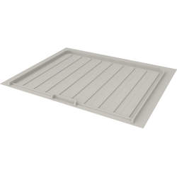 25-1/2 Inch, 28-1/2 Inch Width Flex Polymer Trim to Fit Sink Base Cabinet Drip Tray, Gray
