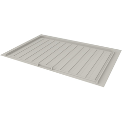 31-1/2 Inch, 34-1/2 Inch Width Flex Polymer Trim to Fit Sink Base Cabinet Drip Tray, Gray