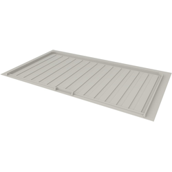 37-1/2 Inch, 40-1/2 Inch Width Flex Polymer Trim to Fit Sink Base Cabinet Drip Tray, Gray